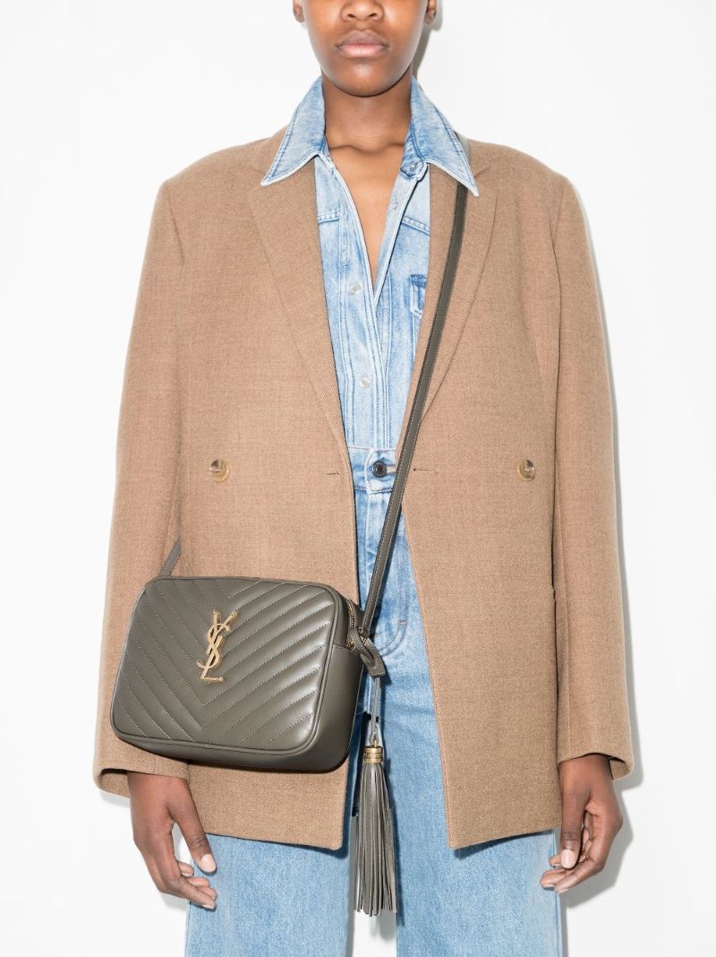Grey Lou Leather Camera Bag