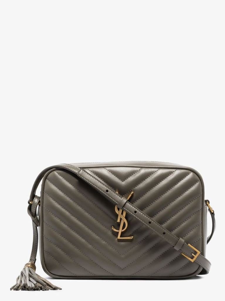 Grey Lou Leather Camera Bag