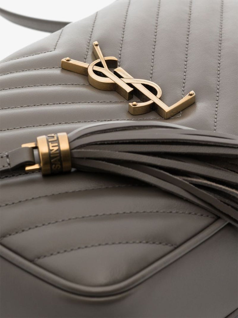 Grey Lou Leather Camera Bag