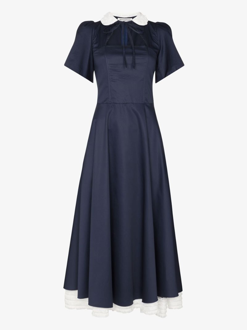 Cutout Bodice Midi Dress