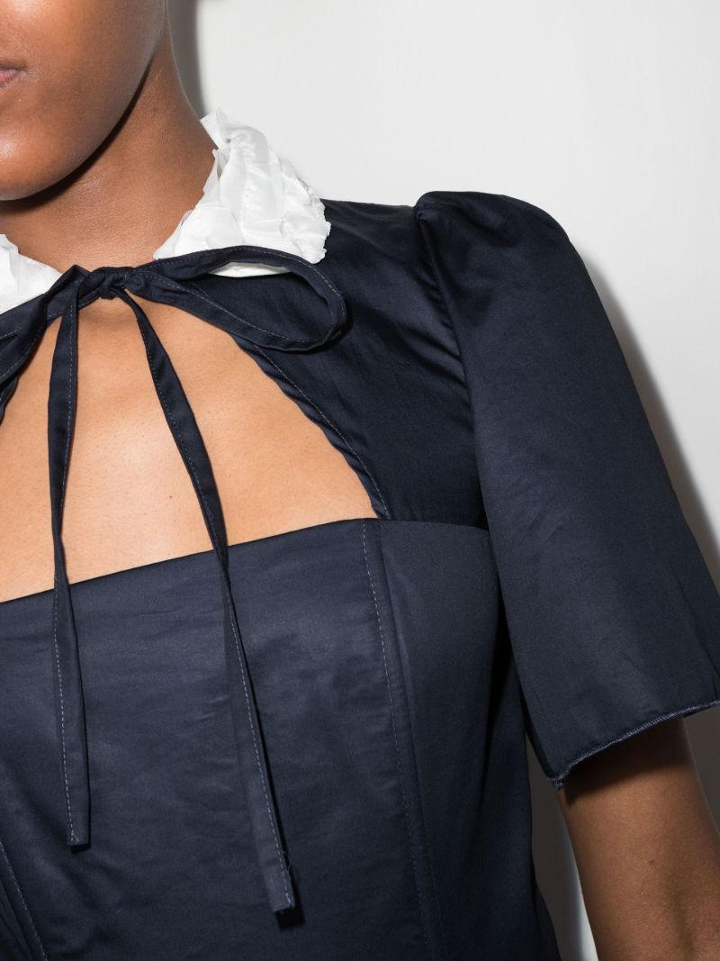 Cutout Bodice Midi Dress