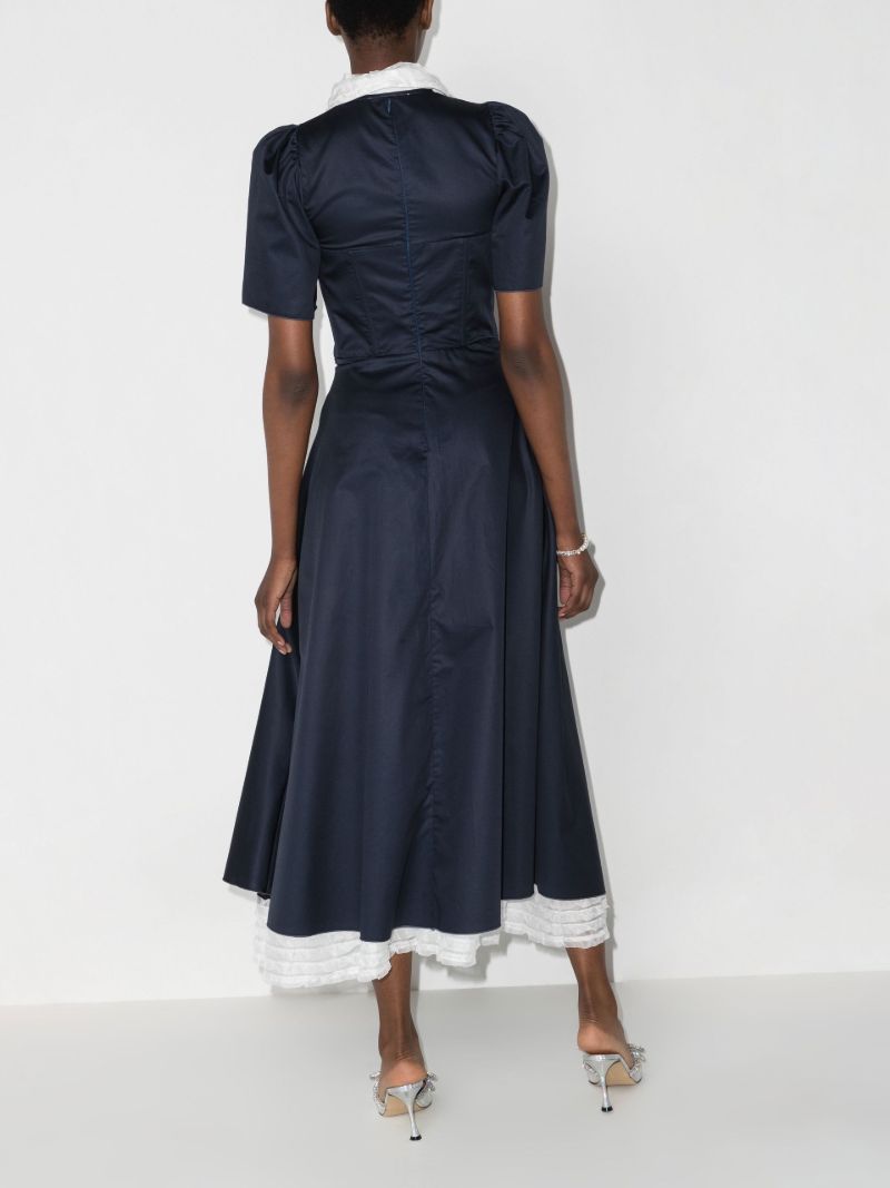 Cutout Bodice Midi Dress