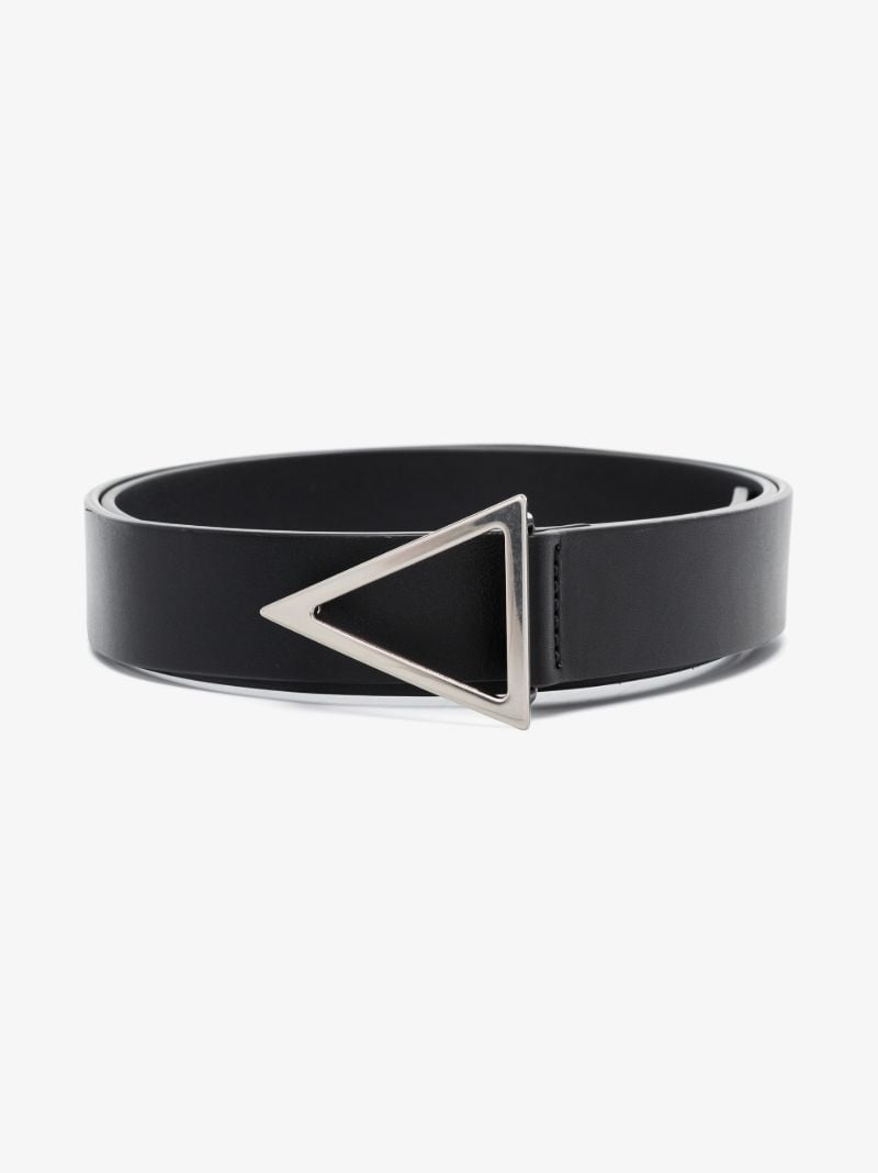 Black Triangle Leather Belt