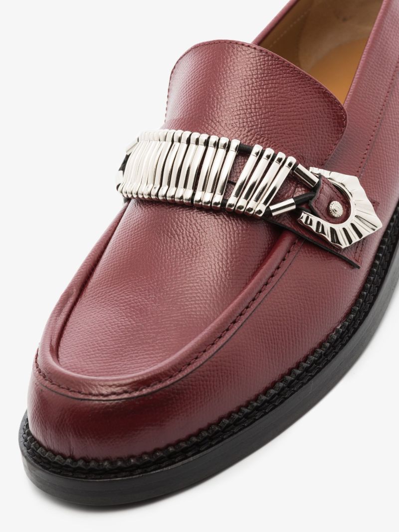 Red Leather Loafers