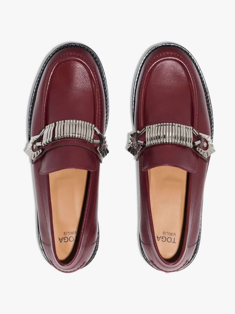 Red Leather Loafers