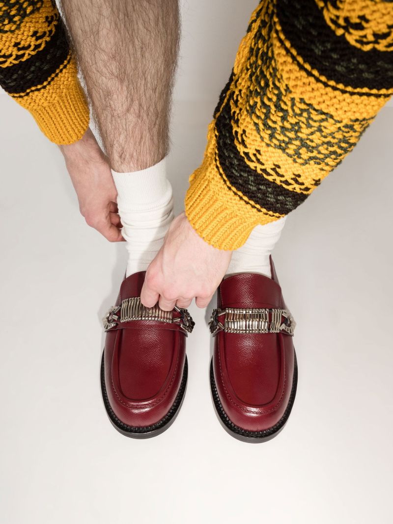 Red Leather Loafers