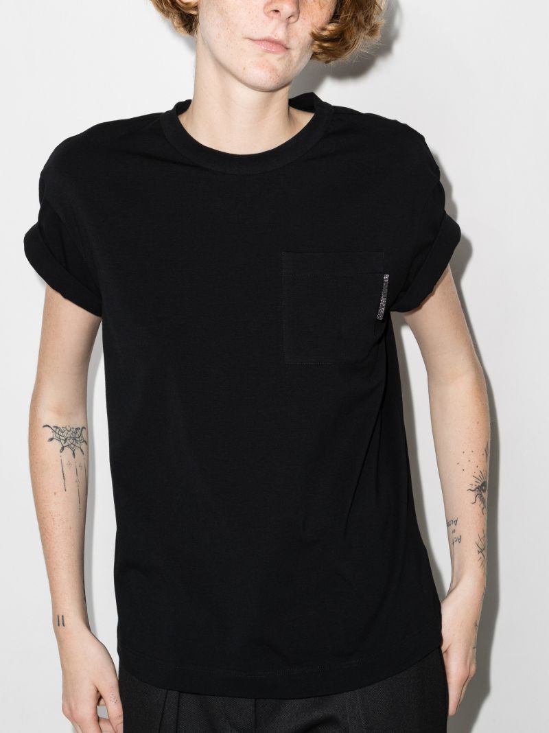 Embellished Chest Pocket Cotton T-shirt