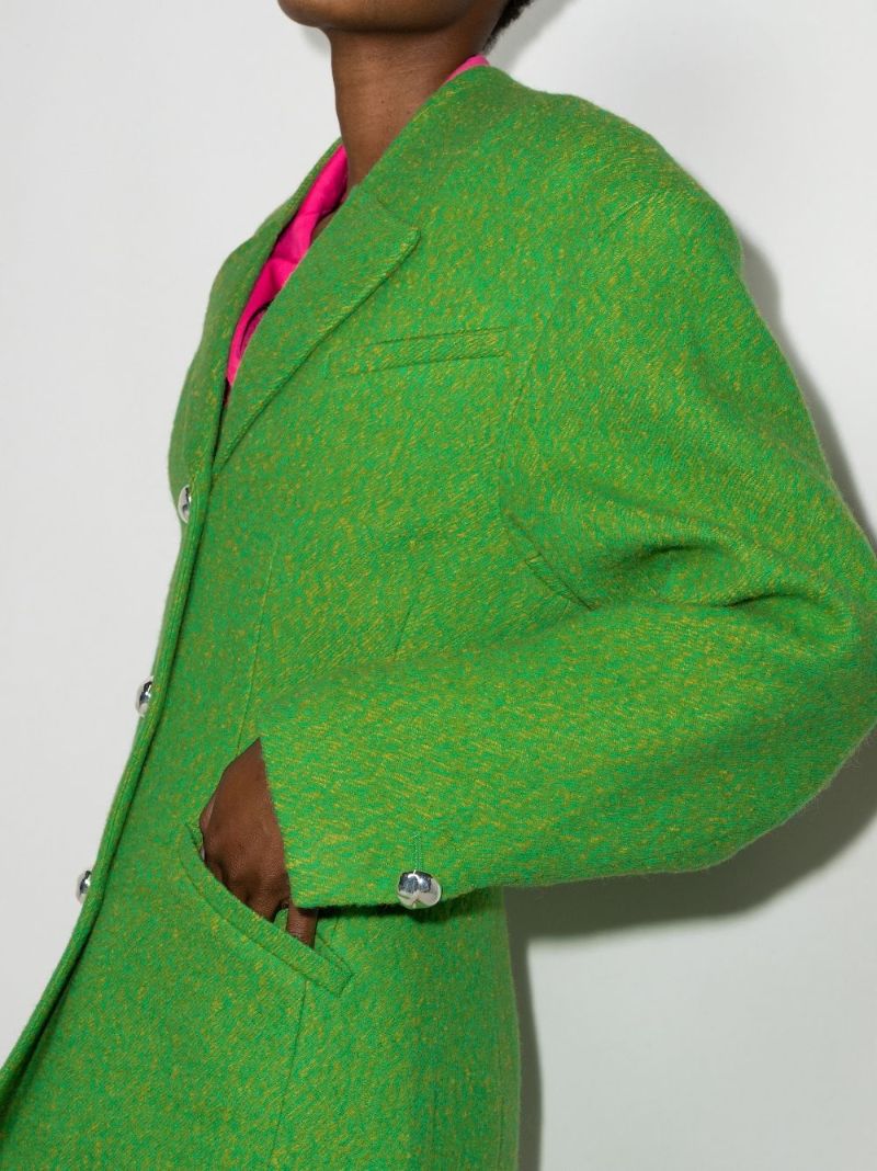Sculpted Single-breasted Wool Blazer