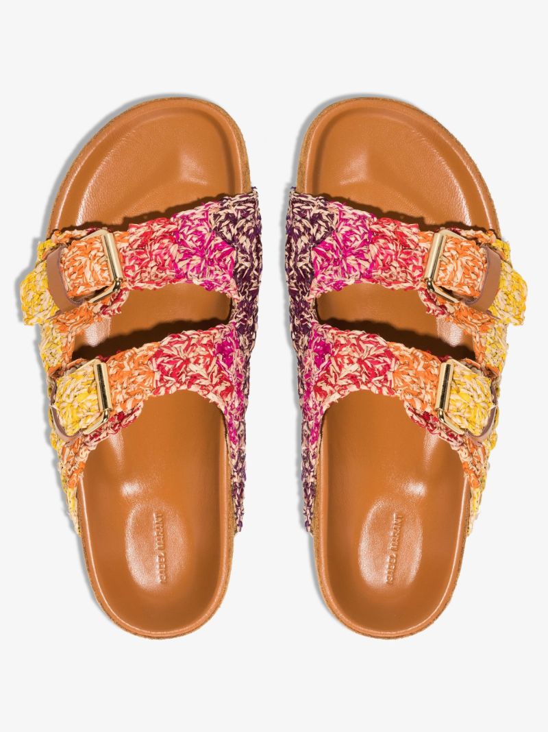 Yellow Lennyo Raffia Sandals