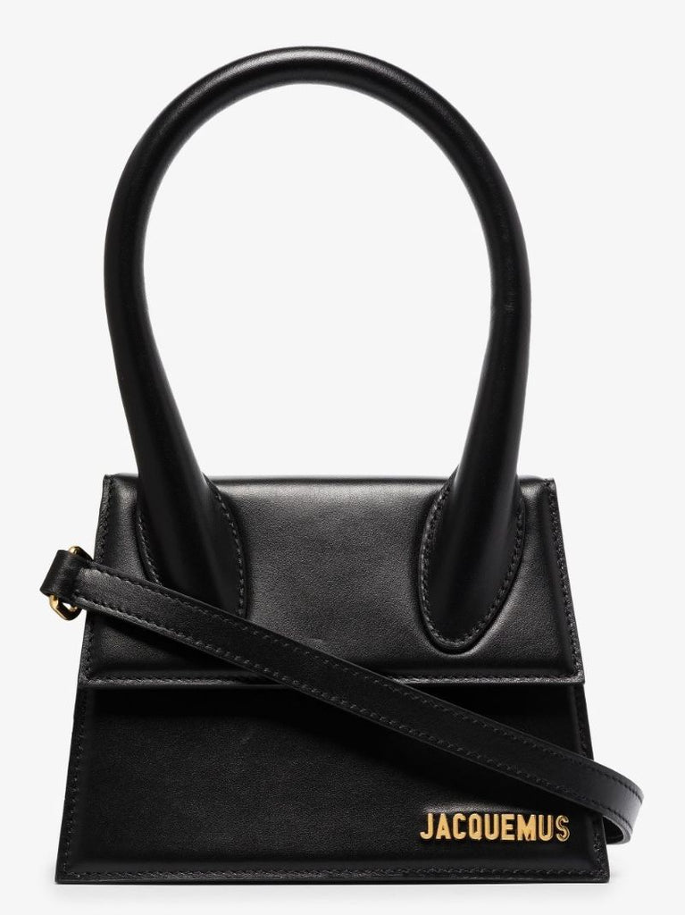 Black Le Chiquito Moyen Leather Top Handle Bag