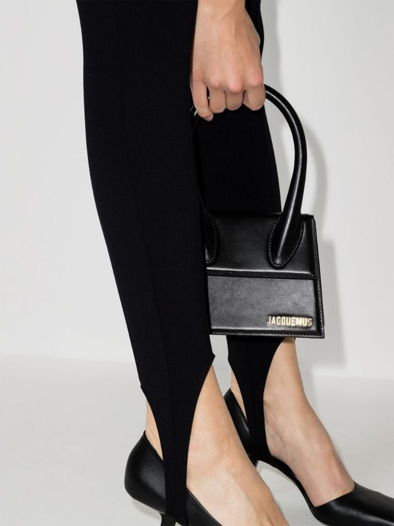 Black Le Chiquito Moyen Leather Top Handle Bag