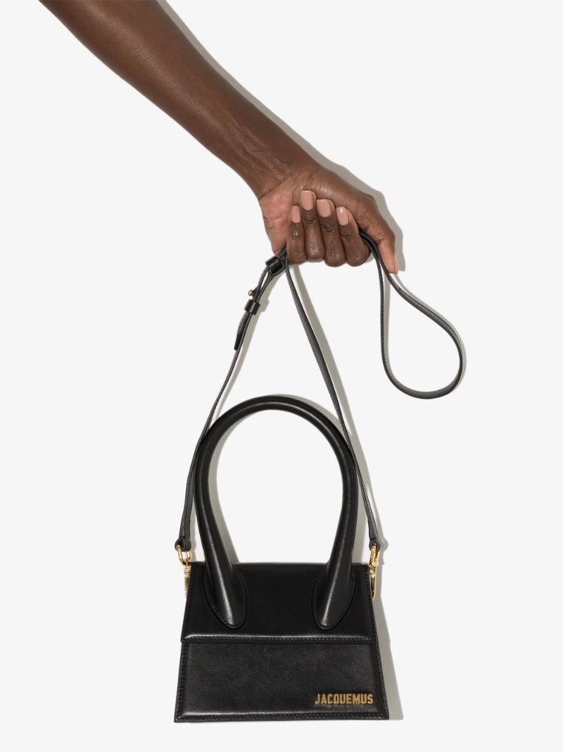 Black Le Chiquito Moyen Leather Top Handle Bag