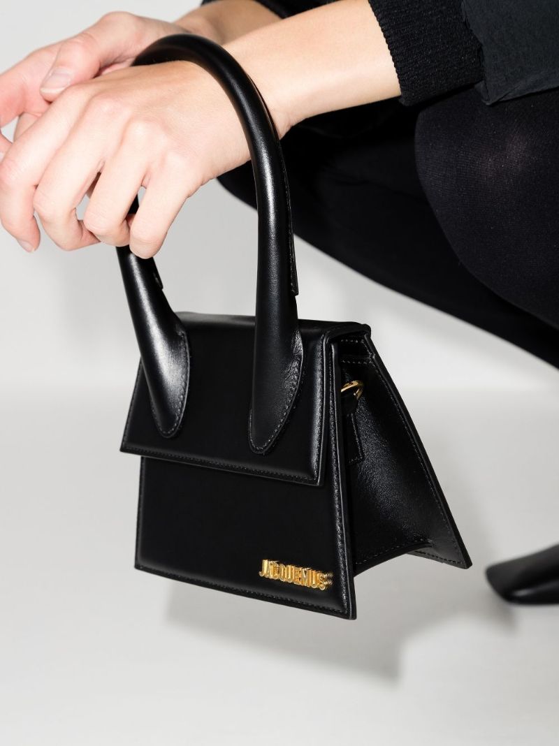 Black Le Chiquito Moyen Leather Top Handle Bag