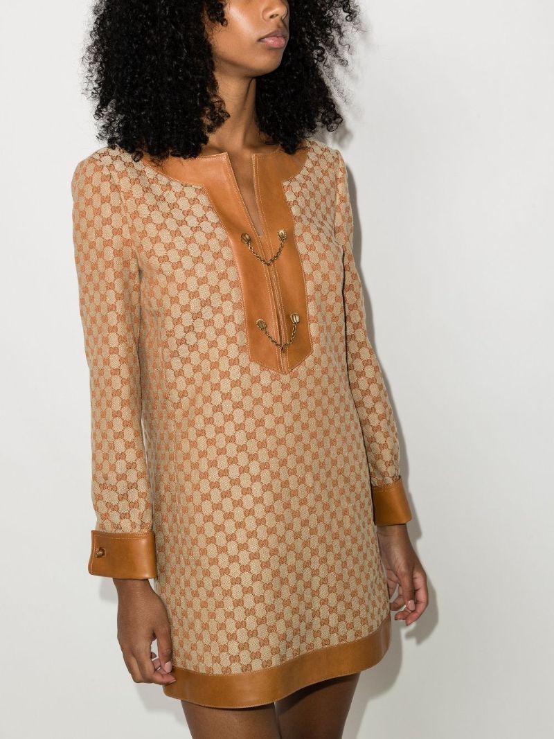 Gg Logo Print Shift Dress