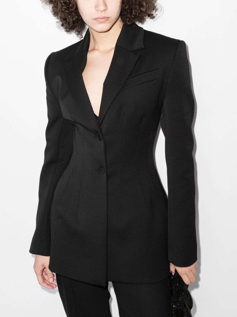 Sculptured Single-breasted Blazer