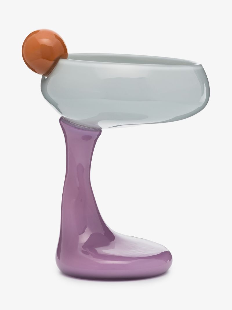 Grey and Purple Bon Bon Cocktail Glass