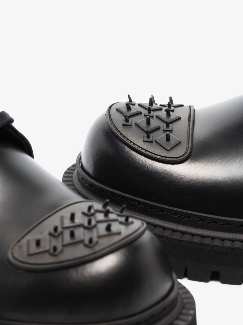 Black Eki Leather Derby Shoes