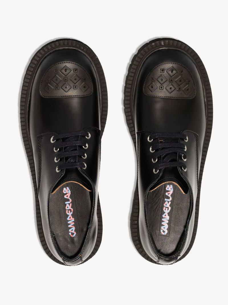 Black Eki Leather Derby Shoes