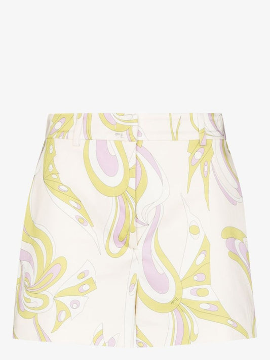 Farfalle Print Cotton Shorts