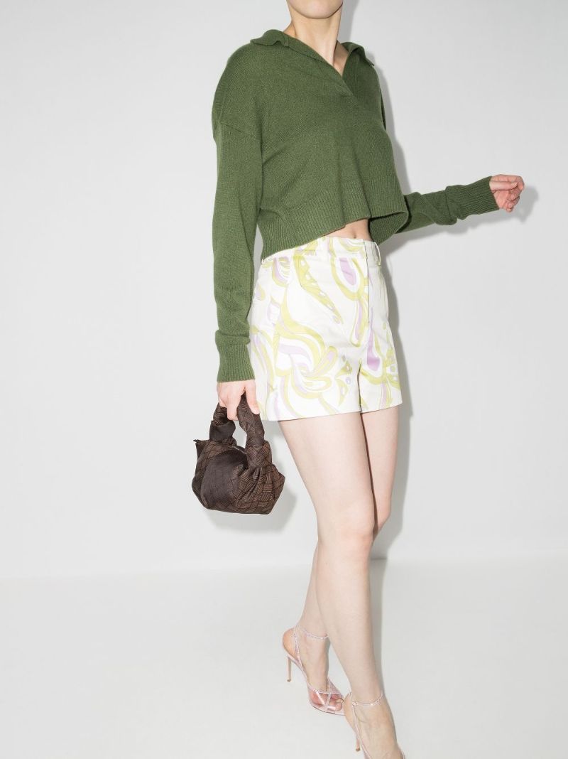 Farfalle Print Cotton Shorts