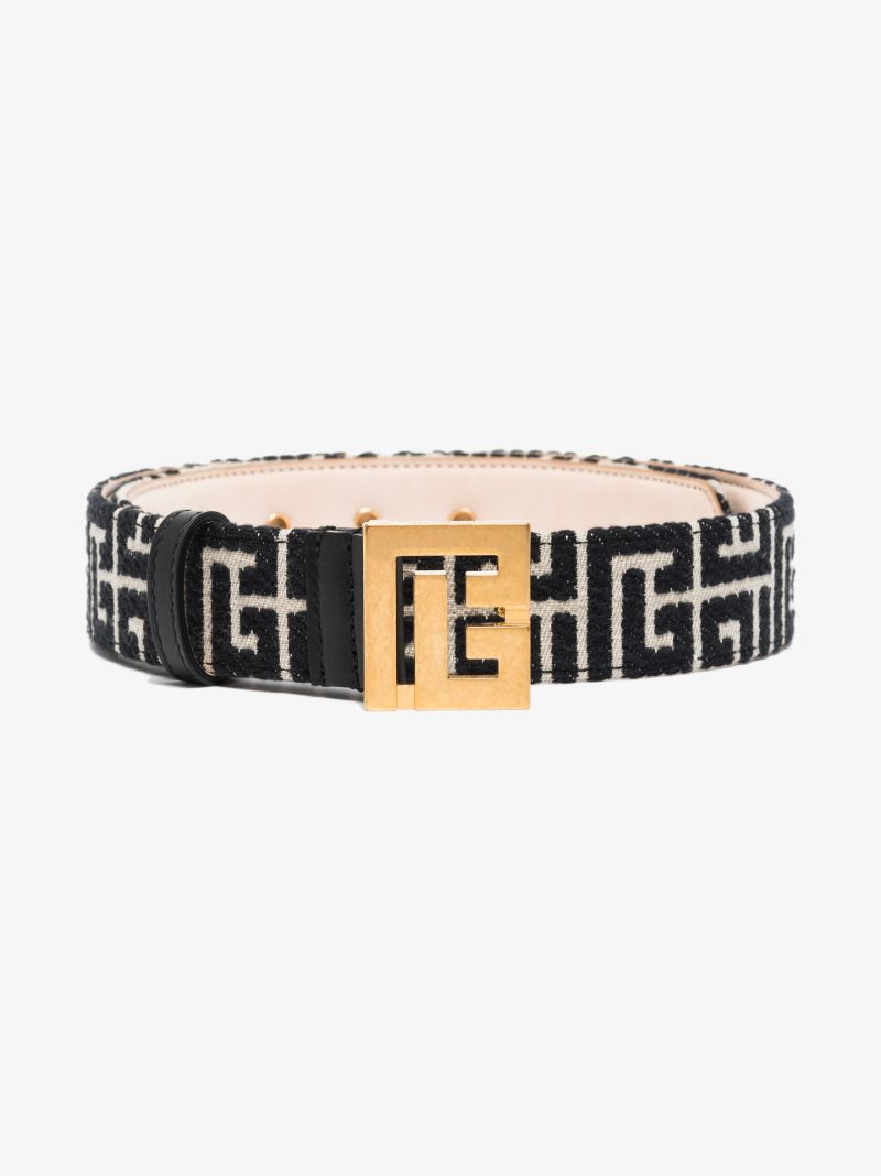 Black Monogram Jacquard Belt