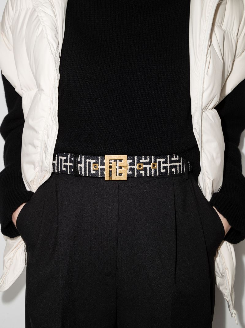 Black Monogram Jacquard Belt