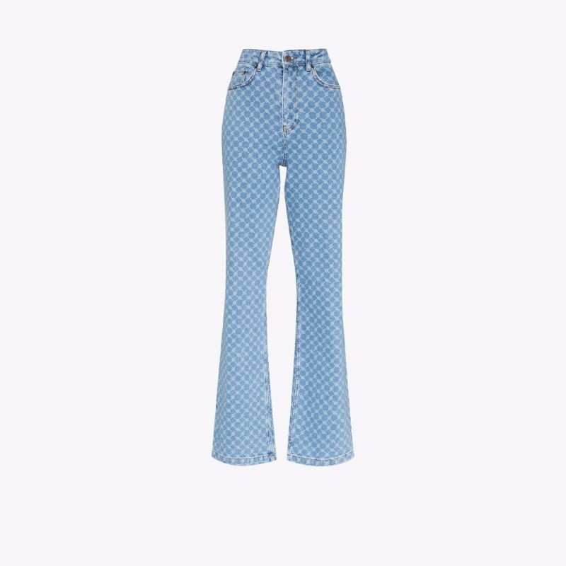 Mel Monogram Straight Leg Jeans