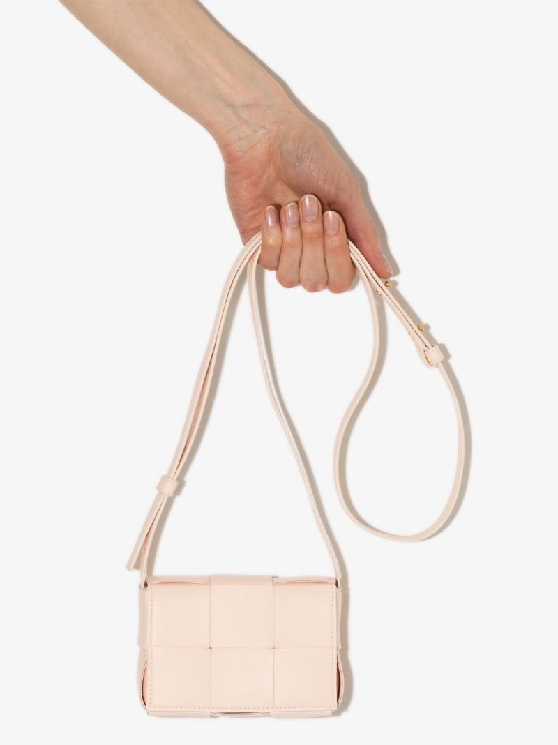 Pink Candy Cassette Leather Cross Body Bag