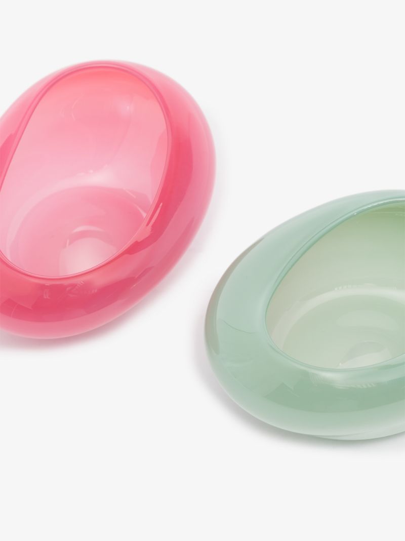 Pink and Green Candy Dish Set