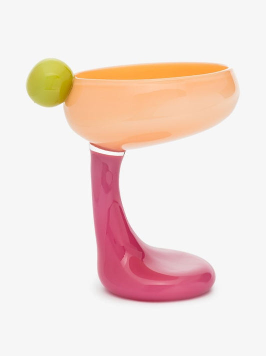 Yellow and Pink Bon Bon Cocktail Glass