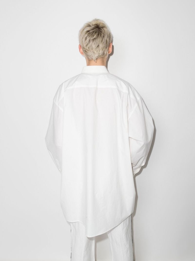 Dropped Shoulder Embroidered Cotton Shirt