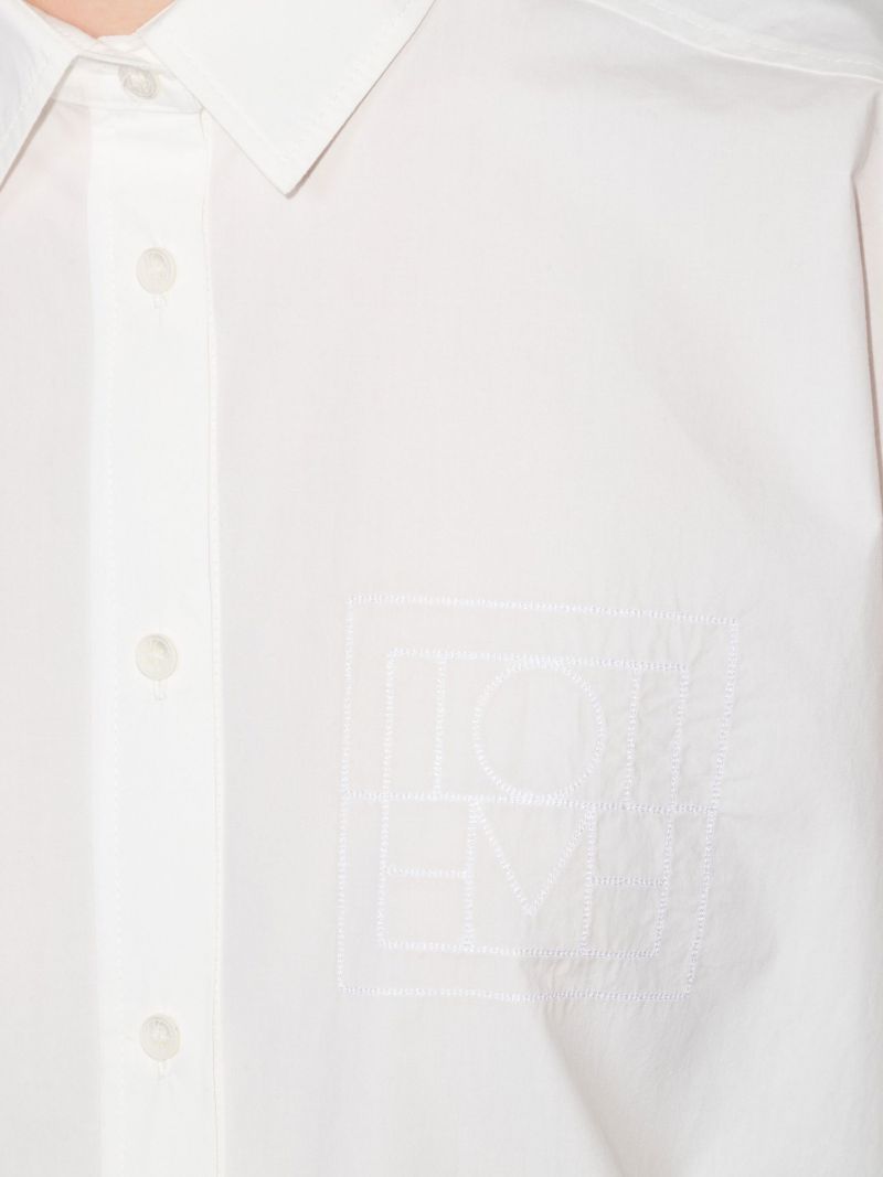 Dropped Shoulder Embroidered Cotton Shirt