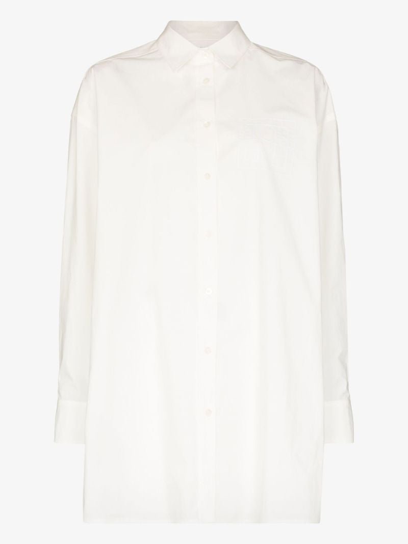 Dropped Shoulder Embroidered Cotton Shirt