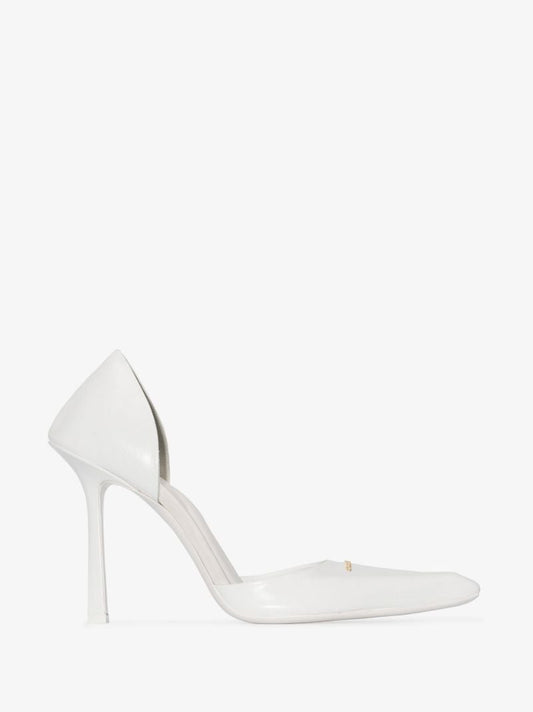 White Viola 105 Leather Pumps