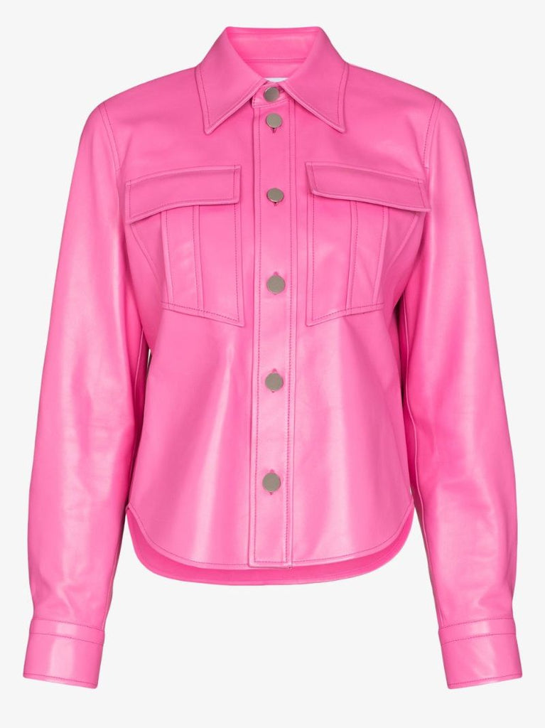 Pink Leather Shirt