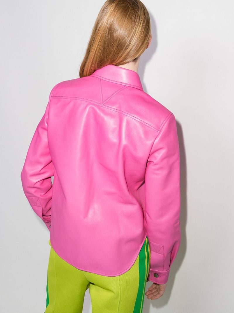 Pink Leather Shirt