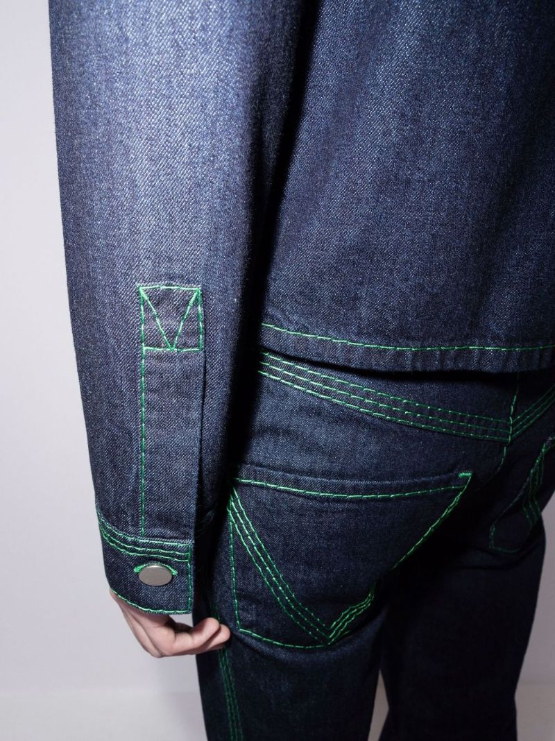 Contrast Stitch Denim Jacket
