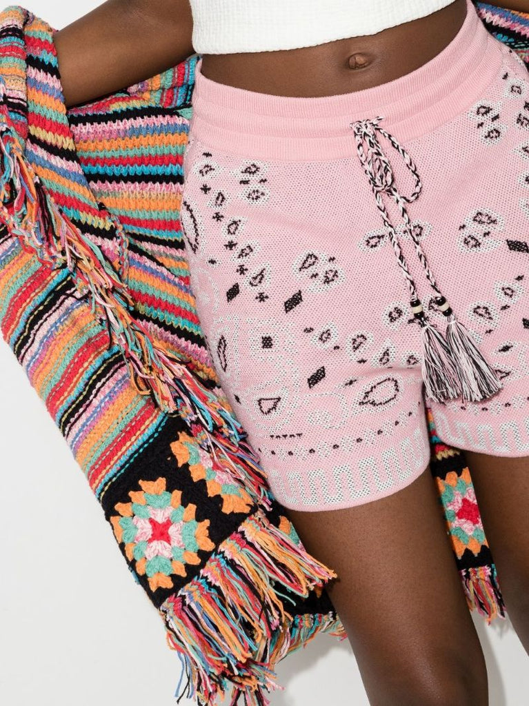 Bandana Print Cotton Shorts