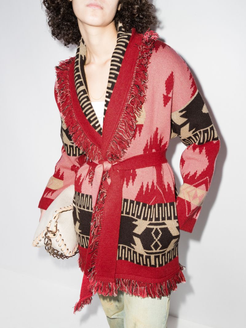 Icon Jacquard Belted Cardigan