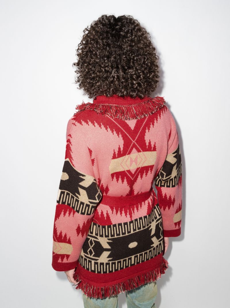 Icon Jacquard Belted Cardigan