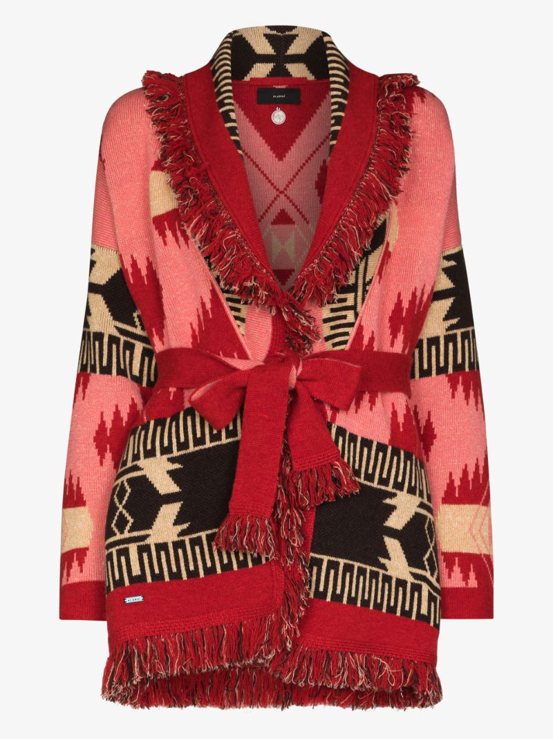 Icon Jacquard Belted Cardigan