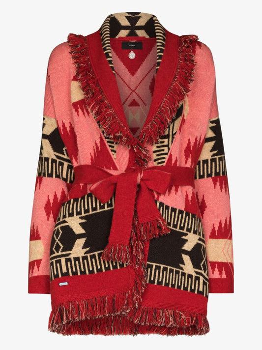 Icon Jacquard Belted Cardigan