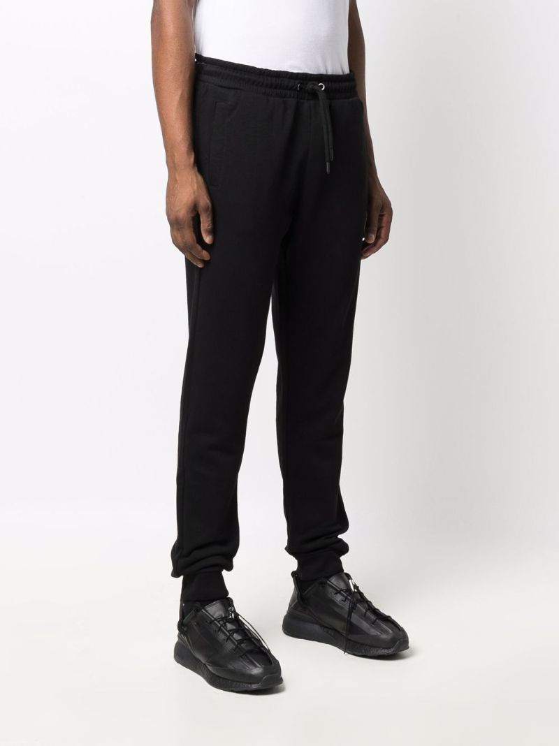 Black Logo Embroidered Track Pants