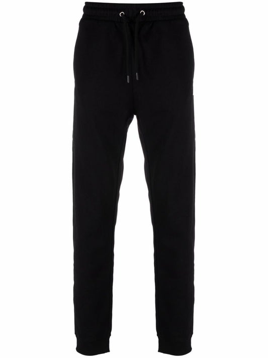 Black Logo Embroidered Track Pants
