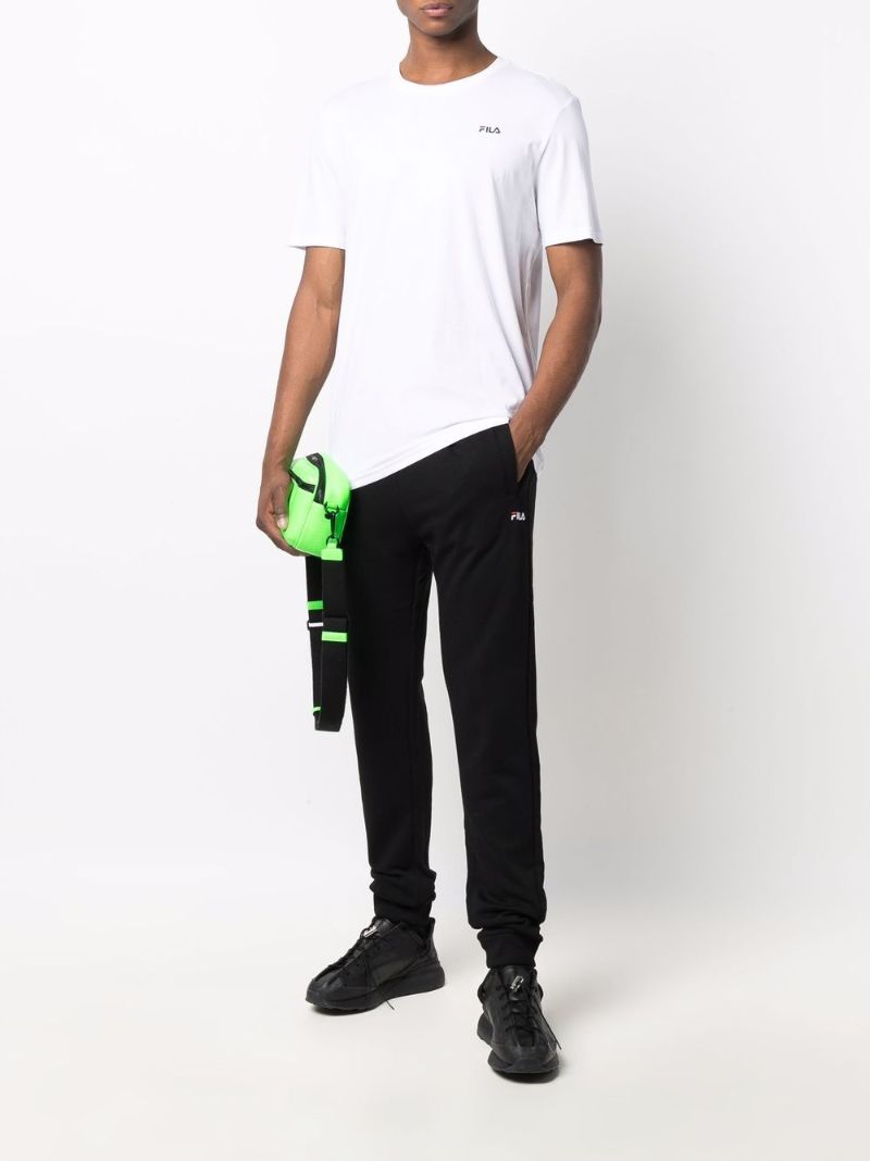 Black Logo Embroidered Track Pants