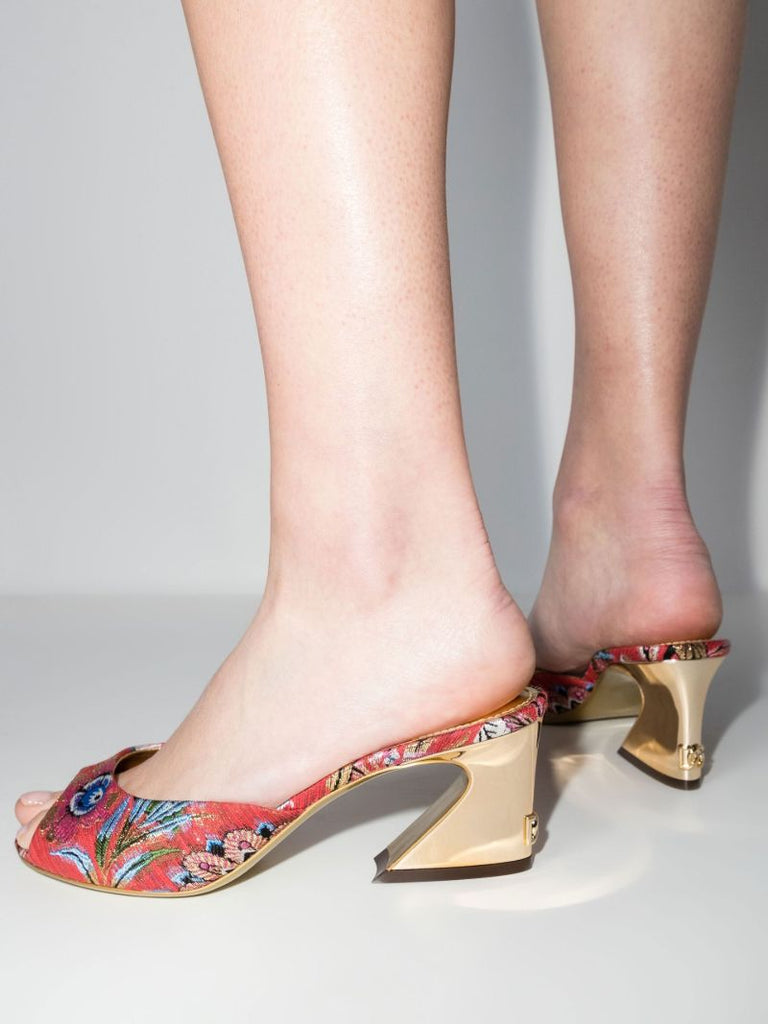 Multicoloured 60 Floral Brocade Sandals