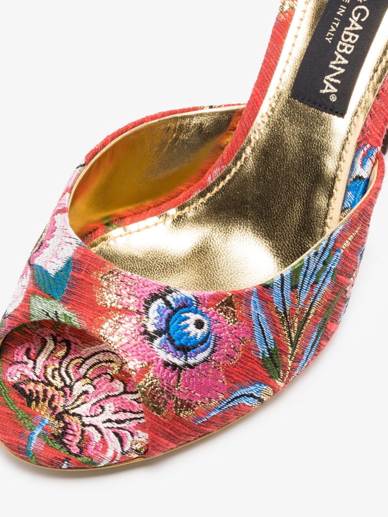 Multicoloured 60 Floral Brocade Sandals