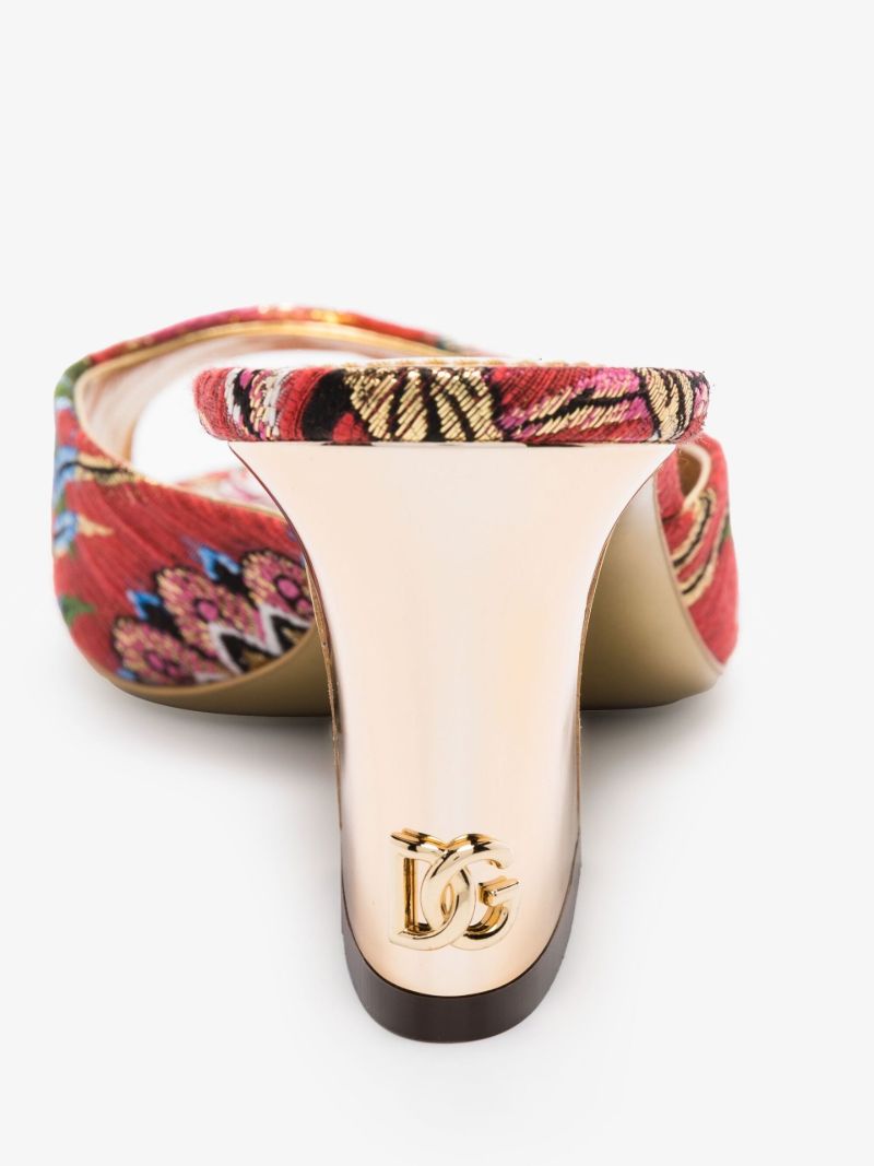 Multicoloured 60 Floral Brocade Sandals