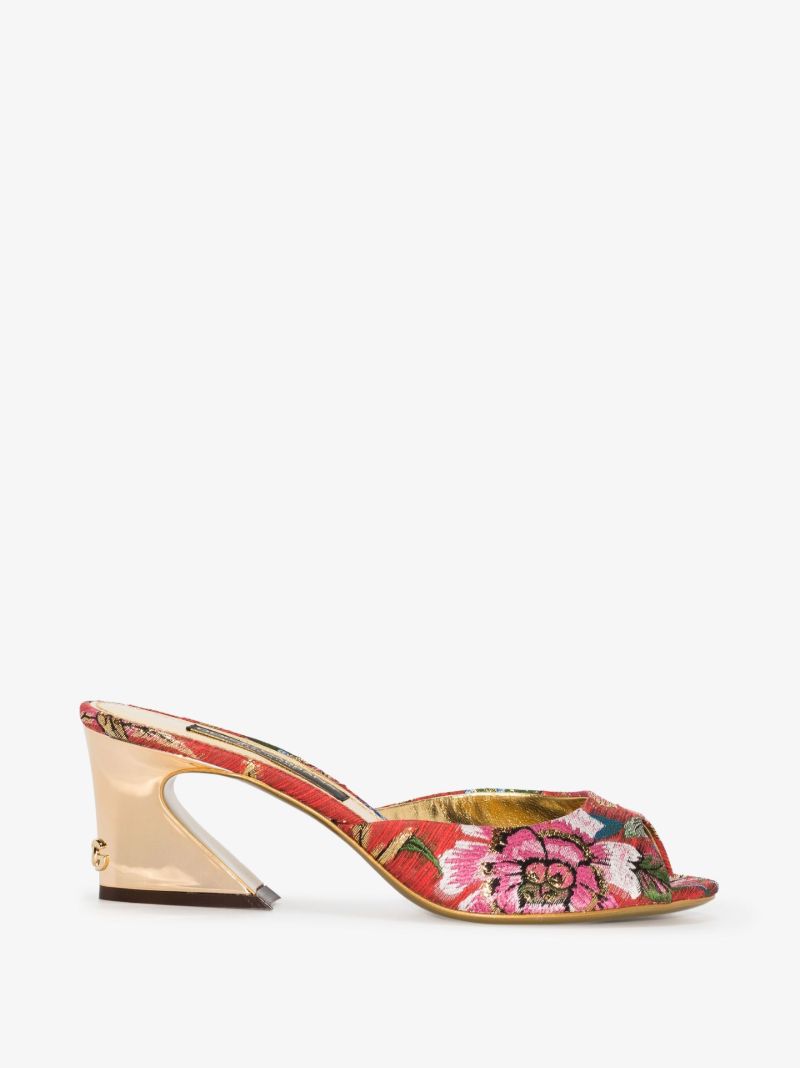 Multicoloured 60 Floral Brocade Sandals