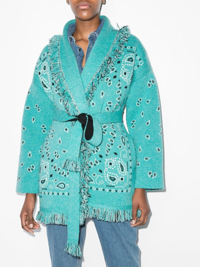 Bandana Icon Jacquard Cashmere Cardigan